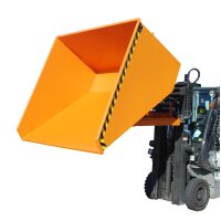 Bauer Kippbehälter 2,1 m³ - max. 1500 kg - Stahl lackiert - für Stapler - RAL 2000 Gelborange