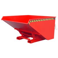 Bauer Kippbehälter 2,1 m³ - max. 1500 kg - Stahl lackiert - für Stapler - RAL 3000 Feuerrot
