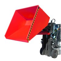 Bauer Kippbehälter 2,1 m³ - max. 1500 kg - Stahl lackiert - für Stapler - RAL 3000 Feuerrot