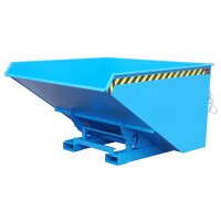 Bauer Kippbehälter 2,1 m³ - max. 1500 kg - Stahl lackiert - für Stapler - RAL 5012 Lichtblau