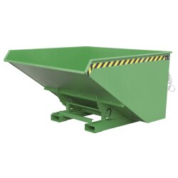 Bauer Kippbehälter 2,1 m³ - max. 1500 kg - Stahl lackiert - für Stapler - RAL 6011 Resedagrün