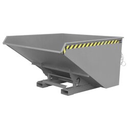 Bauer Kippbehälter 2,1 m³ - max. 1500 kg - Stahl lackiert - für Stapler - RAL 7005 Mausgrau