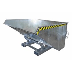 Bauer Kippbehälter 2,1 m³ - max. 1500 kg - Stahl - für Stapler - feuerverzinkt