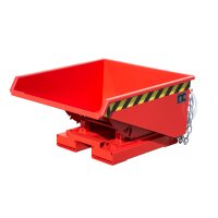 Bauer Mini-Kippbehälter -  mit niedriger Bauhöhe  0,225 m³ - max. 750 kg - Stahl lackiert - RAL 3000 Feuerrot