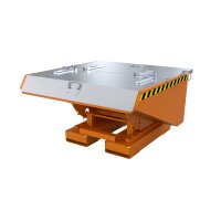 Bauer Mini-Kippbehälter -  mit niedriger Bauhöhe  0,225 m³ - max. 750 kg - Stahl lackiert - RAL 3000 Feuerrot