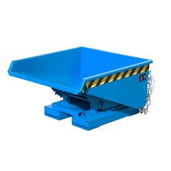 Bauer Mini-Kippbehälter -  mit niedriger Bauhöhe  0,225 m³ - max. 750 kg - Stahl lackiert - RAL 5012 Lichtblau