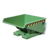 Bauer Mini-Kippbehälter -  mit niedriger Bauhöhe  0,225 m³ - max. 750 kg - Stahl lackiert - RAL 6011 Resedagrün