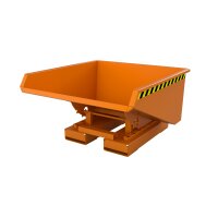 Bauer Mini-Kippbehälter -  mit niedriger Bauhöhe  0,225 m³ - max. 750 kg - Stahl lackiert - RAL 6011 Resedagrün