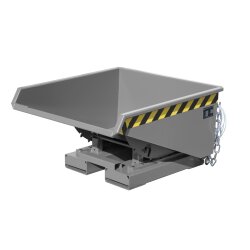 Bauer Mini-Kippbehälter -  mit niedriger Bauhöhe  0,225 m³ - max. 750 kg - Stahl lackiert - RAL 7005 Mausgrau