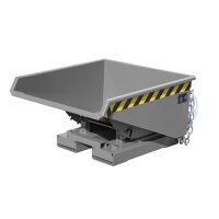 Bauer Mini-Kippbehälter -  mit niedriger Bauhöhe  0,225 m³ - max. 750 kg - Stahl lackiert - RAL 7005 Mausgrau