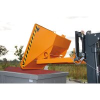 Bauer Mini-Kippbehälter -  mit niedriger Bauhöhe  0,275 m³ - max. 750 kg - Stahl lackiert - RAL 2000 Gelborange