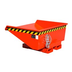 Bauer Mini-Kippbehälter -  mit niedriger Bauhöhe  0,275 m³ - max. 750 kg - Stahl lackiert - RAL 3000 Feuerrot
