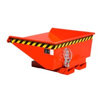 Bauer Mini-Kippbehälter -  mit niedriger Bauhöhe  0,275 m³ - max. 750 kg - Stahl lackiert - RAL 3000 Feuerrot
