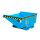 Bauer Mini-Kippbehälter -  mit niedriger Bauhöhe  0,275 m³ - max. 750 kg - Stahl lackiert - RAL 5012 Lichtblau