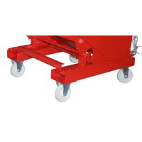 Bauer Mini-Kippbehälter -  mit niedriger Bauhöhe  0,275 m³ - max. 750 kg - Stahl lackiert - RAL 6011 Resedagrün