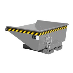 Bauer Mini-Kippbehälter -  mit niedriger Bauhöhe  0,275 m³ - max. 750 kg - Stahl lackiert - RAL 7005 Mausgrau
