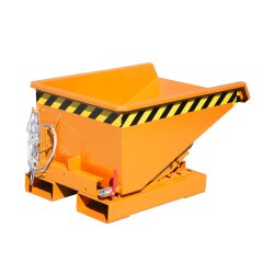 Bauer Spänebehälter mit niedriger Bauhöhe  0,15 m³ - max. 750 kg - Stahl lackiert - RAL 2000 Gelborange