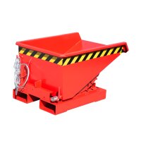 Bauer Spänebehälter mit niedriger Bauhöhe  0,15 m³ - max. 750 kg - Stahl lackiert - RAL 3000 Feuerrot