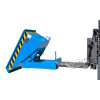 Bauer Spänebehälter mit niedriger Bauhöhe  0,15 m³ - max. 750 kg - Stahl lackiert - RAL 5012 Lichtblau