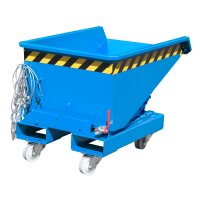 Bauer Spänebehälter mit niedriger Bauhöhe  0,15 m³ - max. 750 kg - Stahl lackiert - RAL 5012 Lichtblau