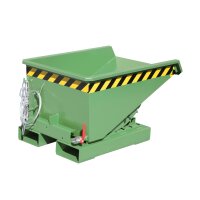 Bauer Spänebehälter mit niedriger Bauhöhe  0,15 m³ - max. 750 kg - Stahl lackiert - RAL 6011 Resedagrün