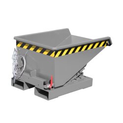 Bauer Spänebehälter mit niedriger Bauhöhe  0,15 m³ - max. 750 kg - Stahl lackiert - RAL 7005 Mausgrau