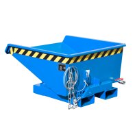 Bauer Spänebehälter mit niedriger Bauhöhe  0,225 m³ - max. 750 kg - Stahl lackiert - RAL 5012 Lichtblau