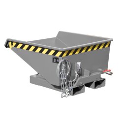Bauer Spänebehälter mit niedriger Bauhöhe  0,225 m³ - max. 750 kg - Stahl lackiert - RAL 7005 Mausgrau