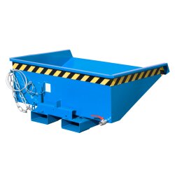 Bauer Spänebehälter mit niedriger Bauhöhe  0,275 m³ - max. 750 kg - Stahl lackiert - RAL 5012 Lichtblau