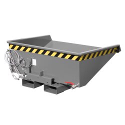 Bauer Spänebehälter mit niedriger Bauhöhe  0,275 m³ - max. 750 kg - Stahl lackiert - RAL 7005 Mausgrau