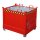 Bauer Klappbodenbehälter 3-fach stapelbar 1,0 m³ - max. 1250 kg - Stahl lackiert - RAL 3000 Feuerrot