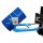 Bauer Fasskipper für 200 Liter Fässer - Kippvorgang mit Handkurbel - Aufnahmen für Gabelstapler - Stahl lackiert - RAL 5012 Lichtblau