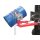 Bauer Fasskipper für 200 Liter Fässer - Kippvorgang mit Endloskette - Aufnahmen für Gabelstapler - Stahl lackiert - RAL 3000 Feuerrot