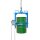 Bauer Fasskipper für 200 Liter Fässer - Kippvorgang mit Endloskette - Aufnahmen für Gabelstapler - Stahl lackiert - RAL 5012 Lichtblau