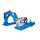 Bauer Fasskipper für 60-220 Liter Fässer - Kippvorgang mit Handkurbel - Aufnahmen für Gabelstapler - Stahl lackiert - RAL 5012 Lichtblau