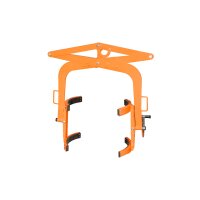 Bauer Fasswendezange für 1 x 200 Liter Fass - zum vertikalen und horizontalen Heben - max. 300 kg - Stahl lackiert - RAL 2000 Gelborange