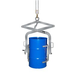 Bauer Fasswendezange für 1 x 200 Liter Fass - zum vertikalen und horizontalen Heben - max. 300 kg - Stahl - feuerverzinkt