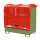 Bauer Fass Gefahrstoff Schrank - Auffangwanne - Witterungsbeständige GfK-Haube mit Gasdruckfedern - Stahl lackiert - RAL 6011 Resedagrün