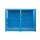 Bauer Gasflaschen-Container 3060 x 1360 x 2290 mm - (Gitterrostboden) für 48 Einzelflaschen oder 2 Paletten mit 12 Flaschen - lackiert - RAL 5012 Lichtblau