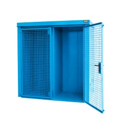 Bauer Gasflaschen-Container für 35 Gasflaschen - Feuerbeständige Wände und Dach F 90 - Abschließbar - Tränenblechboden