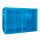 Bauer Gasflaschen-Container für 96 Gasflaschen - Feuerbeständige Wände und Dach F 90 - 3125 x 2175 x 2270 mm - Abschliessbar - Tränenblechboden - lackiert - RAL 5012 Lichtblau