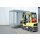 Bauer Gasflaschen-Container mit Dach und Boden - für 16 Gasflaschen Ø 230 mm - 1085 x 1140 x 2145 - Gitterrostboden - Abschließbar - feuerverzinkt
