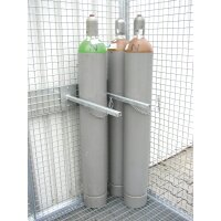 Bauer Gasflaschen-Container mit Dach - f&uuml;r 32 Gasflaschen &Oslash; 230 mm - 2100 x 1085 x 2070 mm - Abschliessbar - feuerverzinkt