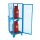 Bauer Gasflaschen-Depot für 2 Flaschen - 575 x 500 x 1580 mm - 1 x Tür - 2 schwenkbare Rohrgriffe und 2 Räder - lackiert - RAL 5012 Lichtblau