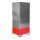 Bauer Gefahrstoff Schrank mit Auffangwanne für 1 x 200 Liter Fass - allseitig geschlossen - Stahl lackiert - RAL 3000 Feuerrot