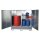 Bauer Gefahrstoff Schrank mit Auffangwanne für 2 x 200 Liter Fass - allseitig geschlossen - Stahl lackiert - RAL 7005 Mausgrau
