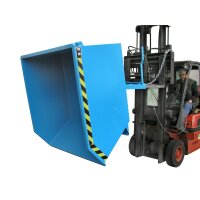 Bauer Kippbehälter mit geringer Bauhöhe 1,0 m³ - max. 1500 kg - Stahl lackiert - RAL 5012 Lichtblau