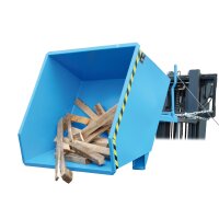Bauer Kippbehälter mit geringer Bauhöhe 1,0 m³ - max. 1500 kg - Stahl lackiert - RAL 5012 Lichtblau