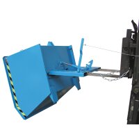 Bauer Kippbehälter mit geringer Bauhöhe 1,0 m³ - max. 1500 kg - Stahl lackiert - RAL 7005 Mausgrau