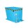 Bauer Kippbehälter mit Seilzug zu öffnen 0,55 m³ - max. 1000 kg - Stahl lackiert - RAL 5012 Lichtblau